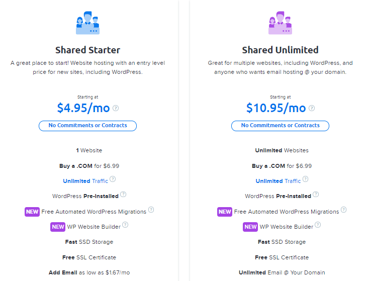 DreamHost Pricing